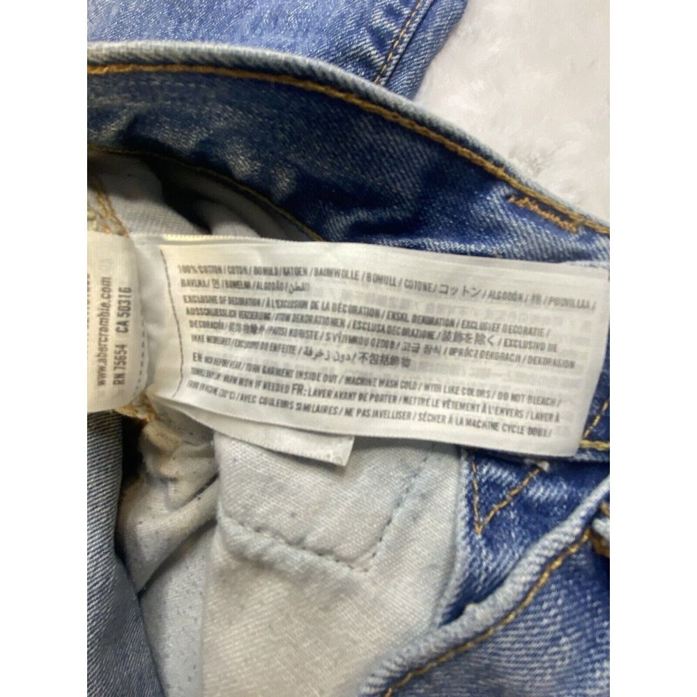 Abercrombie & Fitch Jeans Mens 28 X 30 Blue Button Fly The A&F Skinny Distressed - Picture 6 of 9